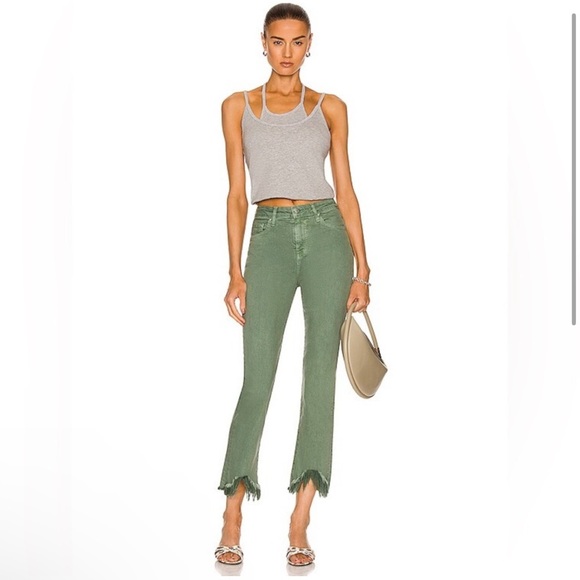 Johnathan Simkhai River High Rise Straight Jeans in Jade. Size 25 - Picture 2 of 8